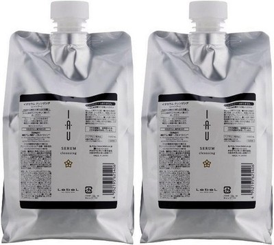 LebeL IAU SERUM Cleansing Shampoo 1000mL x 2 Set Refill Commercial Use