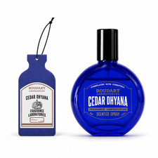 BOUDART Cedar Dhyana Scent Set – Hanging Sachet + 40ml Fragrance Spray