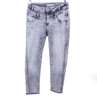 TREDY jeans pants denim gray slim gemstones size 36