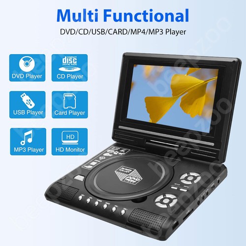 DVD Player Portable 12V CD/ DVD/ DVD/ VCD All Region Support Swivel Screen Small - Picture 8 of 12