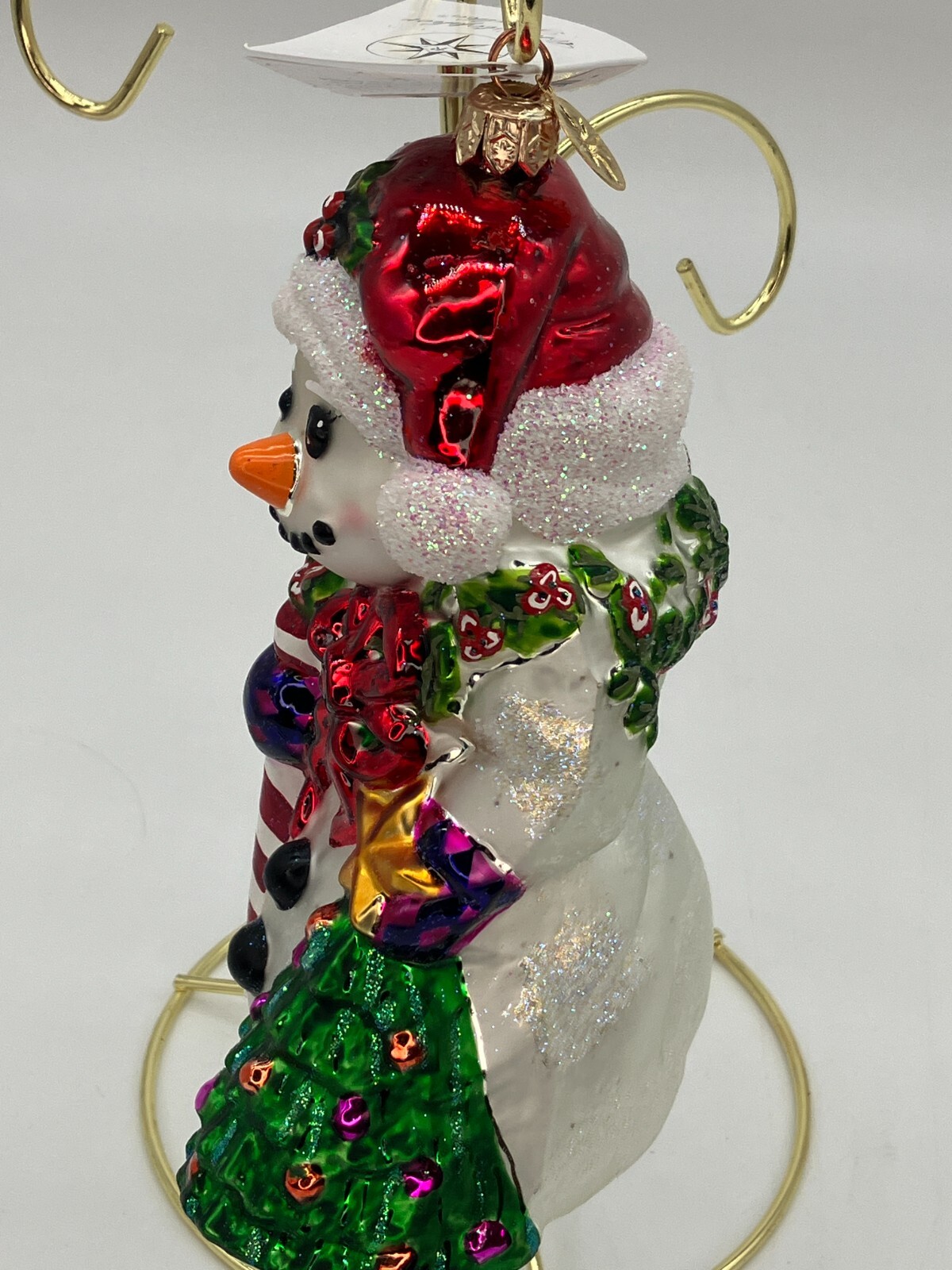 Vintage NEW Christopher RADKO 1999 HOLLY DAY Glass Ornament 99-036-0 Poland Big