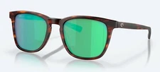 Costa Del Mar Sullivan Matte Tortoise / Green Mirror Polarized Glass 580G - NEW