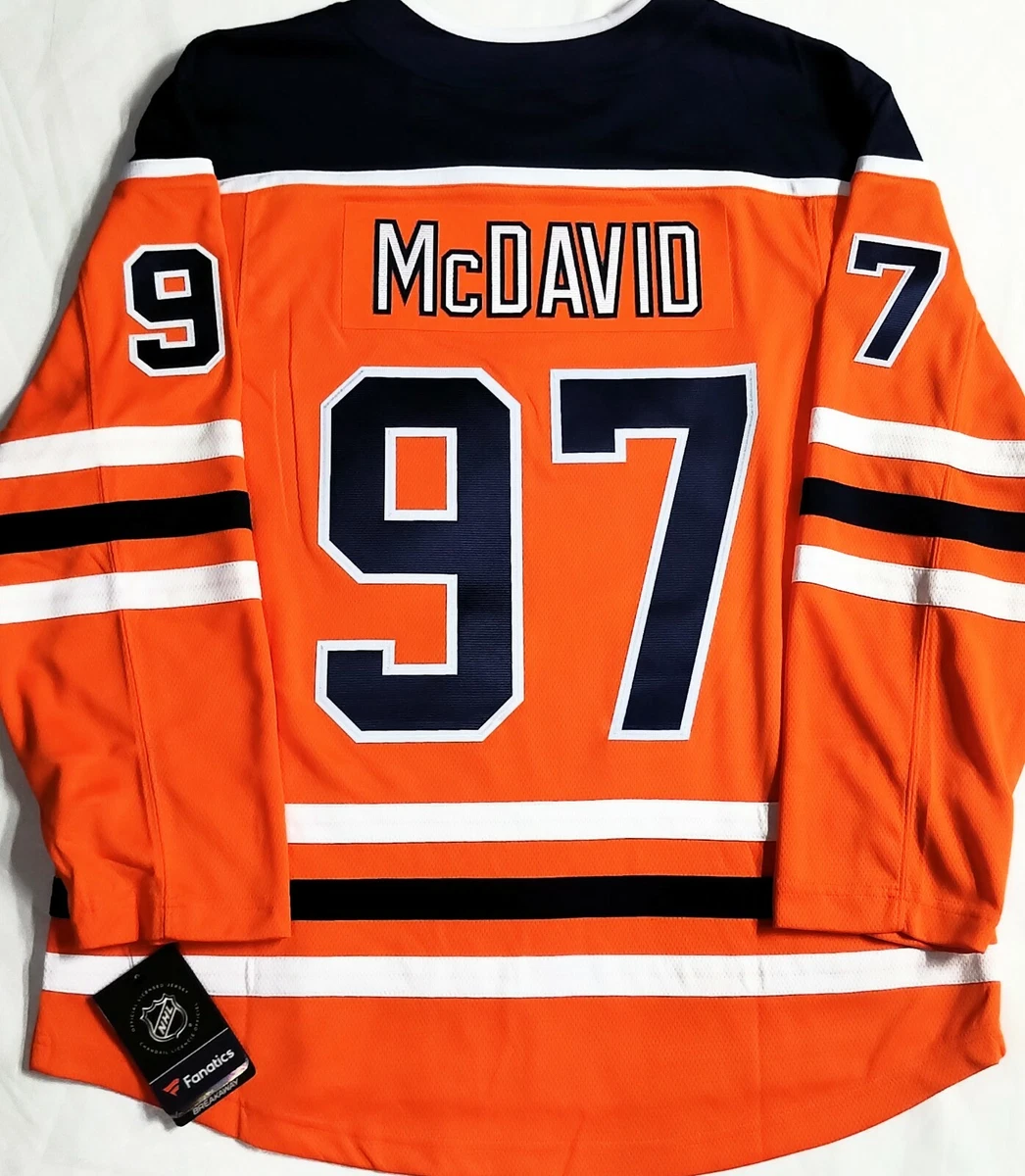 NWT-MEN-XL CONNOR McDAVID EDMONTON OILERS NHL LICENSED FANATICS HOCKEY  JERSEY