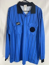 SOCCER REFEREE Shirt Long Sleeve XL Blue