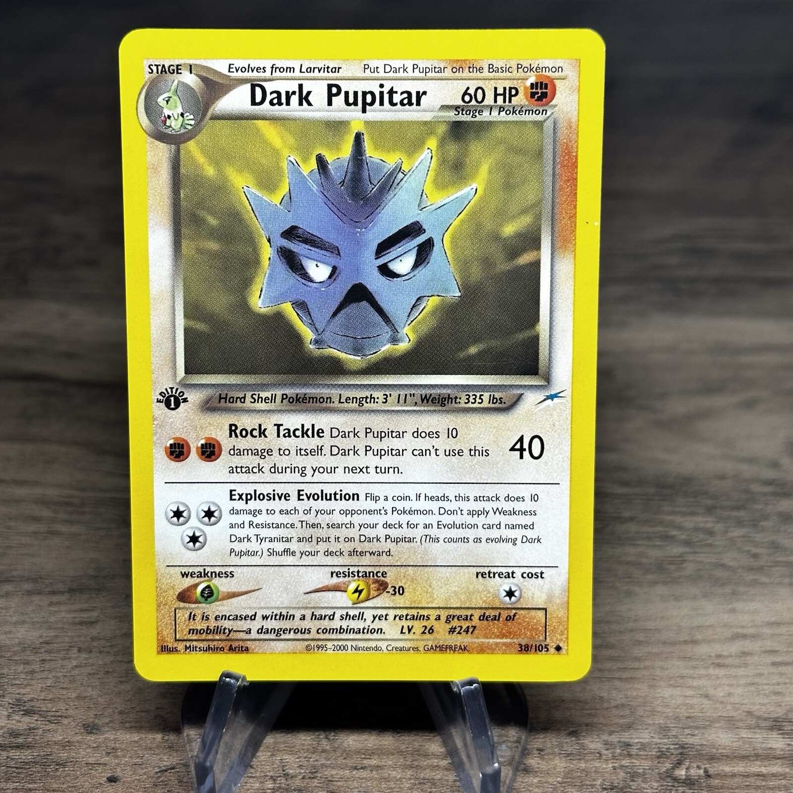 Pokemon Card - Dark Pupitar 1st Edition Neo Destiny 38/105 Uncommon NM