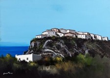 Enotrio Pugliese, olio su tavola, archiviato, 70x50cm, paesaggio  calabrese