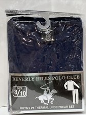 Beverly Hills Polo Club Blue Boys 2-Piece Thermal Underwear Set Size 8/10