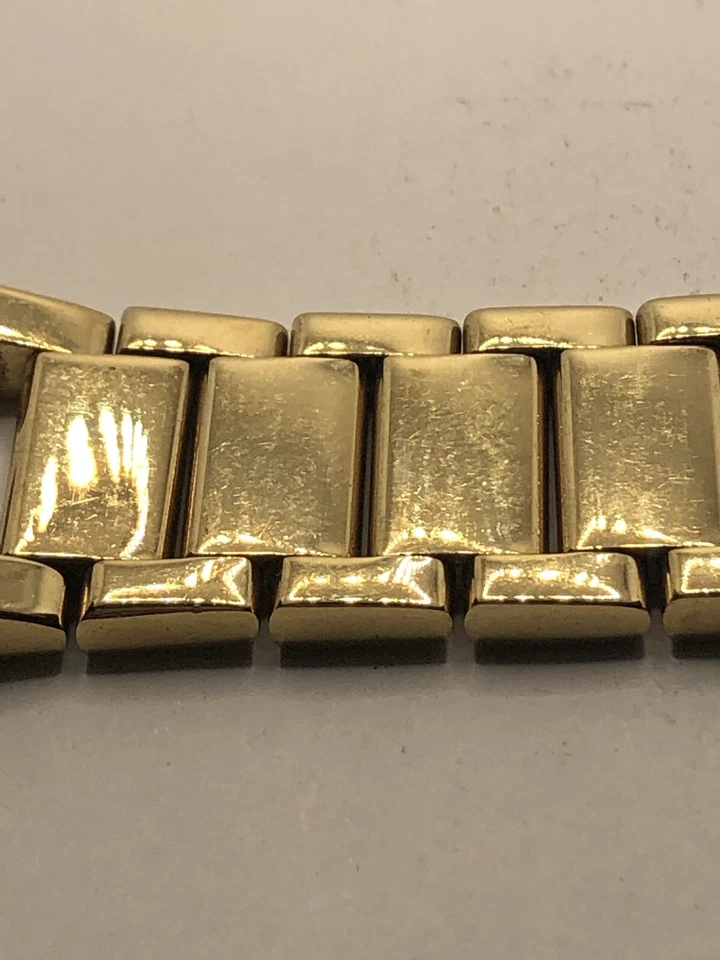 Piezas de reloj Michael Kors correa parcial eslabones sin cierre dorado 18 mm FK43 Foto 4 de 4