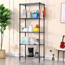 Heavy Duty 4 Tier Wire Metal Commercial Storage Shelf Shelving Rack Adjustable