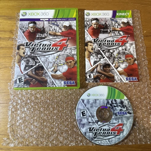Virtua Tennis 4 (Microsoft Xbox 360, 2011) Complete CIB Tested & Working