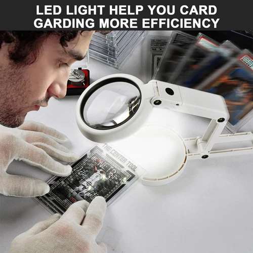 Sports Trading card PSA/BGS grading Kit centering tool with 30x magnifying glass - Picture 7 of 8