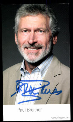 Carte Autographe Paul Breitner – Bayern Munich 2010-11, Originale Signée