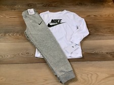 Boys Nike Camo Logo Long Sleeve Tshirt  Joggers Outfit Size 7 NWT 
