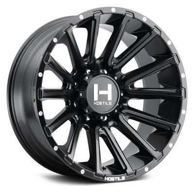 Hostile H123 TYPHOON Wheels 24x12 (-44, 6x135, 106.1) Black Rims Set of ...