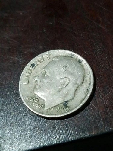 1966 Roosevelt dime no mint mark, Distorted Lettering/errors Thru Out The Coin - Picture 2 of 16