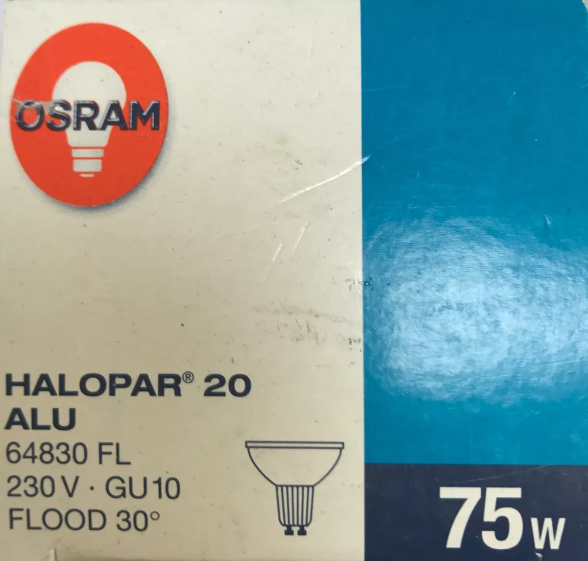 OSRAM Radium Halogen Halopar 20 Aluminium 230V 75W GU10 Flood 30