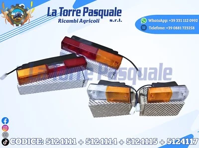 FANALI ANTERIORI+POSTERIORI PER TRATTORE FIAT-LANDINI-MASSEY ECC ORIGINALI CNH