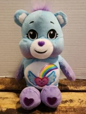 CARE BEARS 10" Plush Stuffed Animal Basic Fun 2022 DREAM BRIGHT BEAR Purple,blue