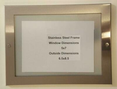 Elevator Permit Frame 5x7 Stainless Steel -REF24-1027