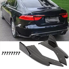 Gloss Black Rear Diffuser Bumper Splitter Spoiler Lip For Jaguar XF X250 Sedan