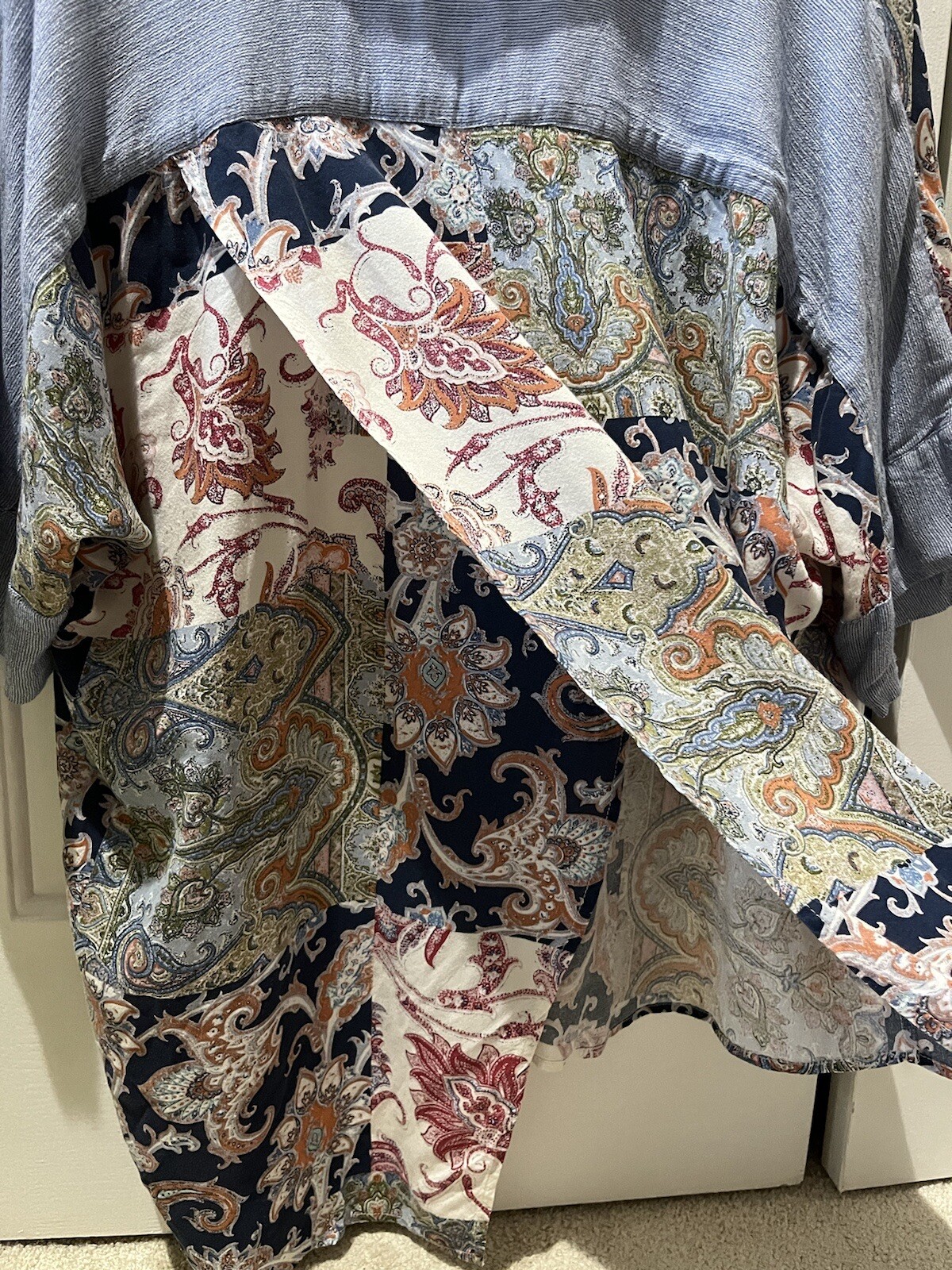 Chico's Button Up Paisley Patchwork Print Shirt B… - image 4