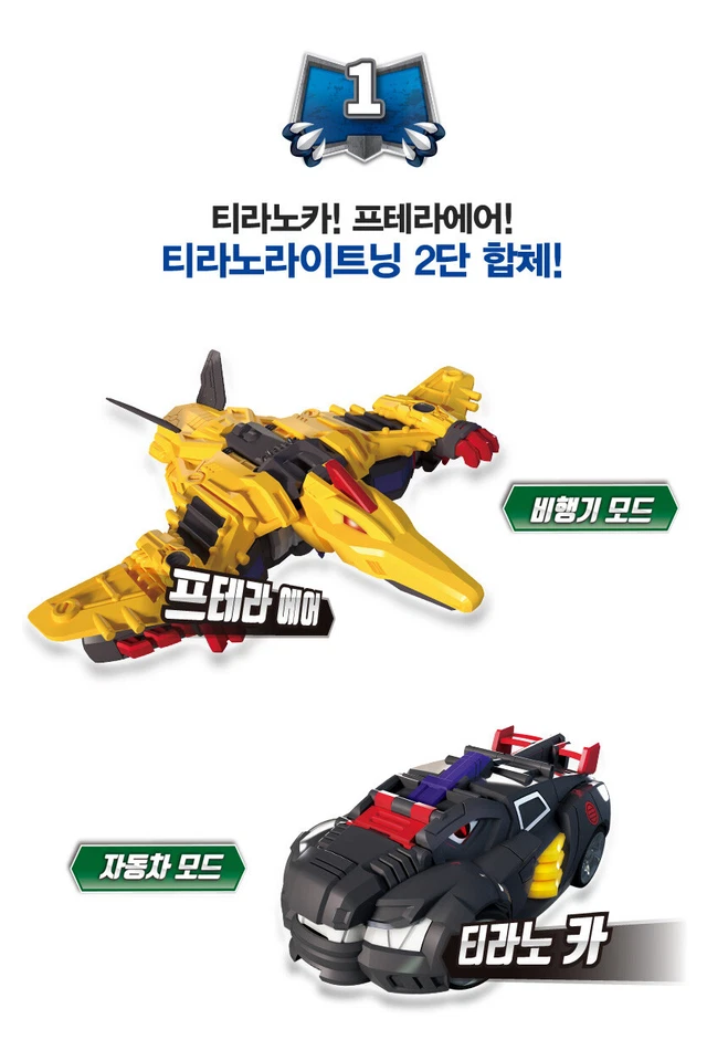 Miniforce Super Dino Power TYRANNO LIGHTNING Ptera Air Transforming Robot Car - Image 4 of 4