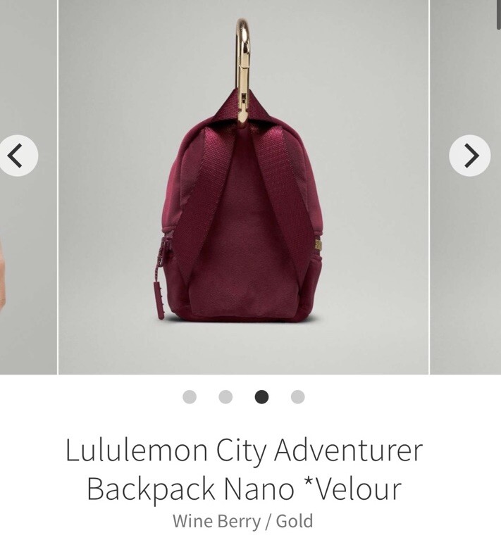 Lululemon City Adventurer Backpack Nano Velour Wine BERRY  display picture 1