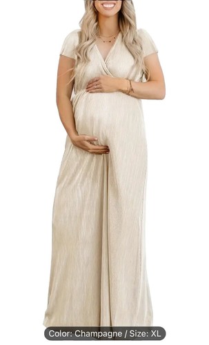 Gold maternity photoshoot Dress | eBay