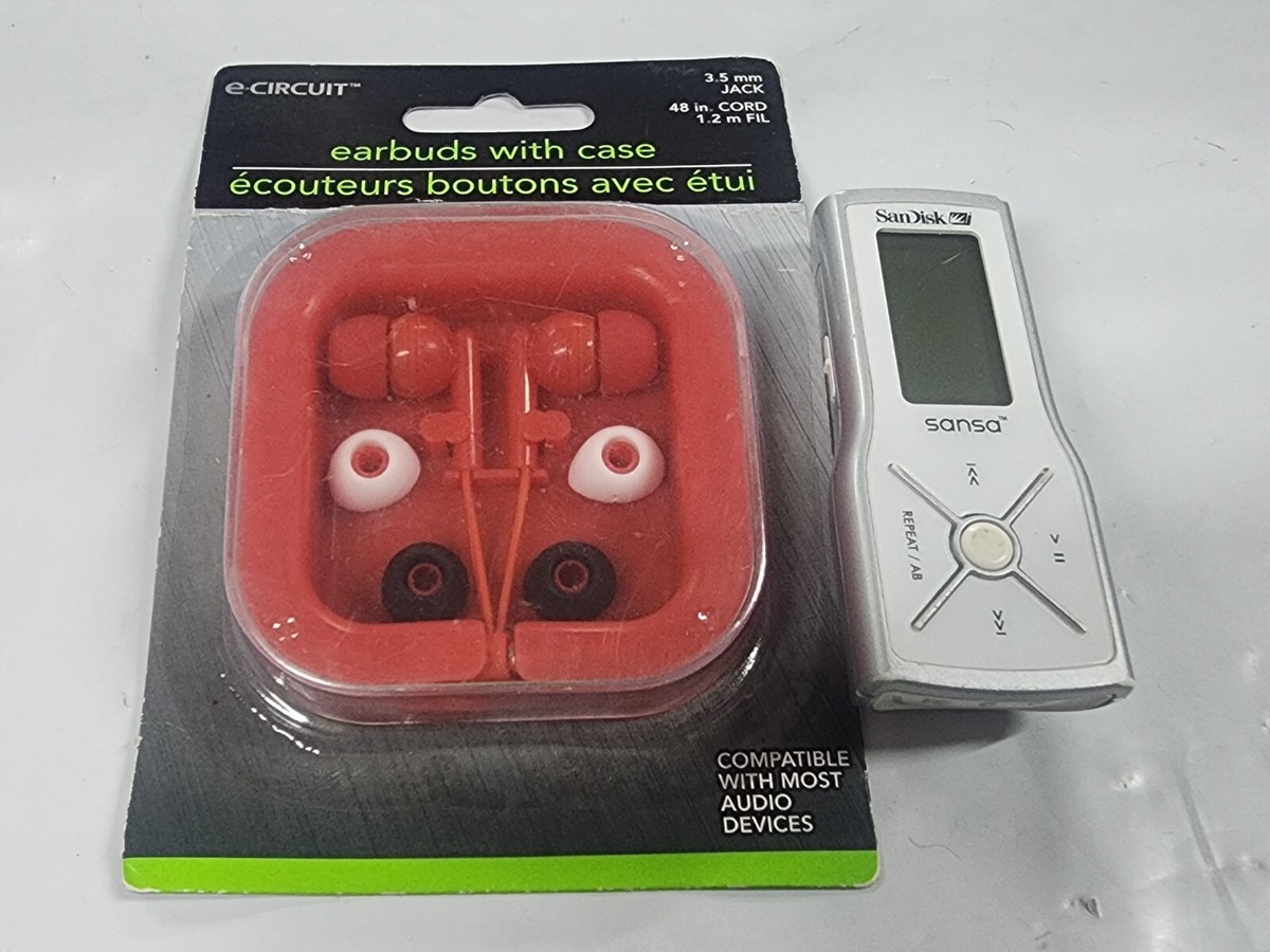 GENUINE SANDISK SANSA M240 1GB MP3 PLAYER/RECORDER FM RADIO BUNDLE