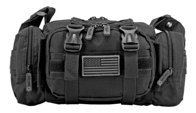 EastWest USA Tactical MOLLE Attachable Military Range Gear Shoulder Bag BLACK