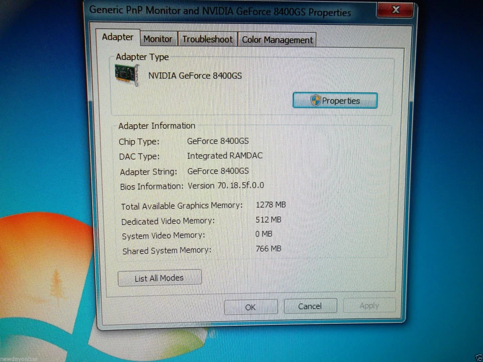 EVGA GeForce 8400 GS PCIe 2.0 x16 Video Card 512MB DVI HDMI VGA 512-P3-1300-LR - Image 2 of 4