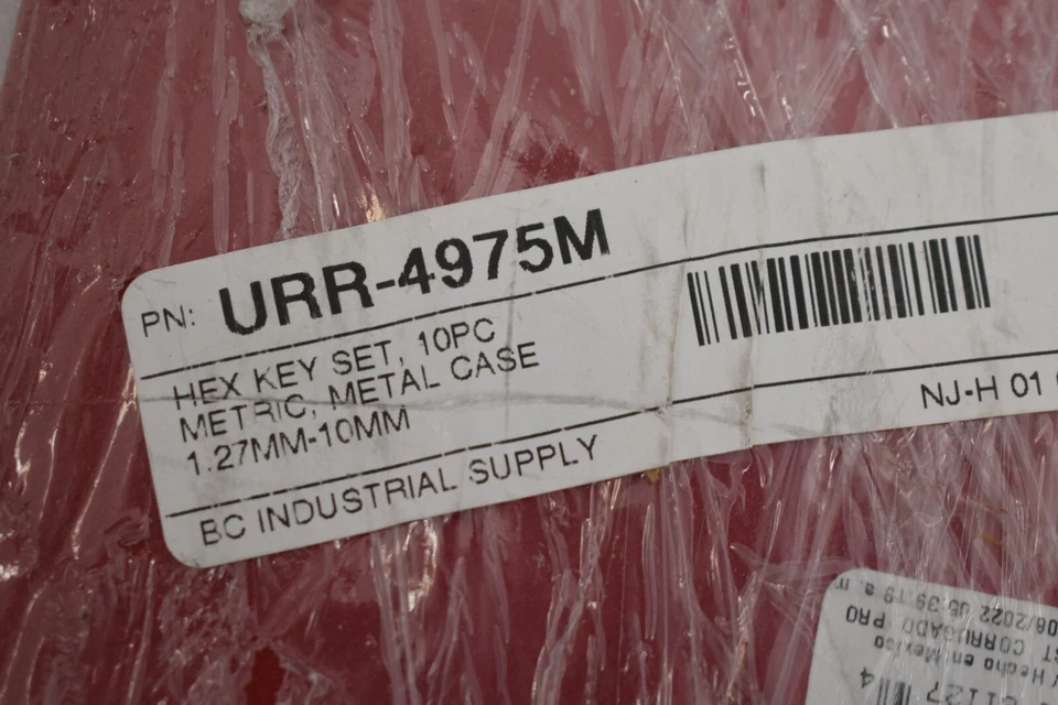 Urrea Hex Key Set 10 Piece Metric Box MM 4675M URR-4975M Red Enclosure - Image 2 of 4