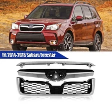 Fit 2014-2018 2017 Subaru Forester Front Chrome Factory OE Style Grille Grill