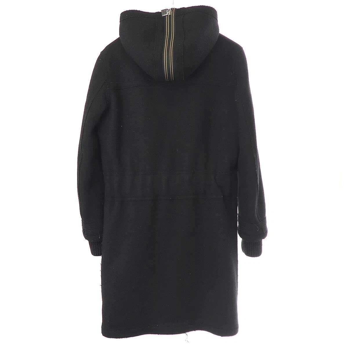 Cappotto donna CHANEL Sports Line lana con cappuccio nero fodera boa zip 2005 autentico