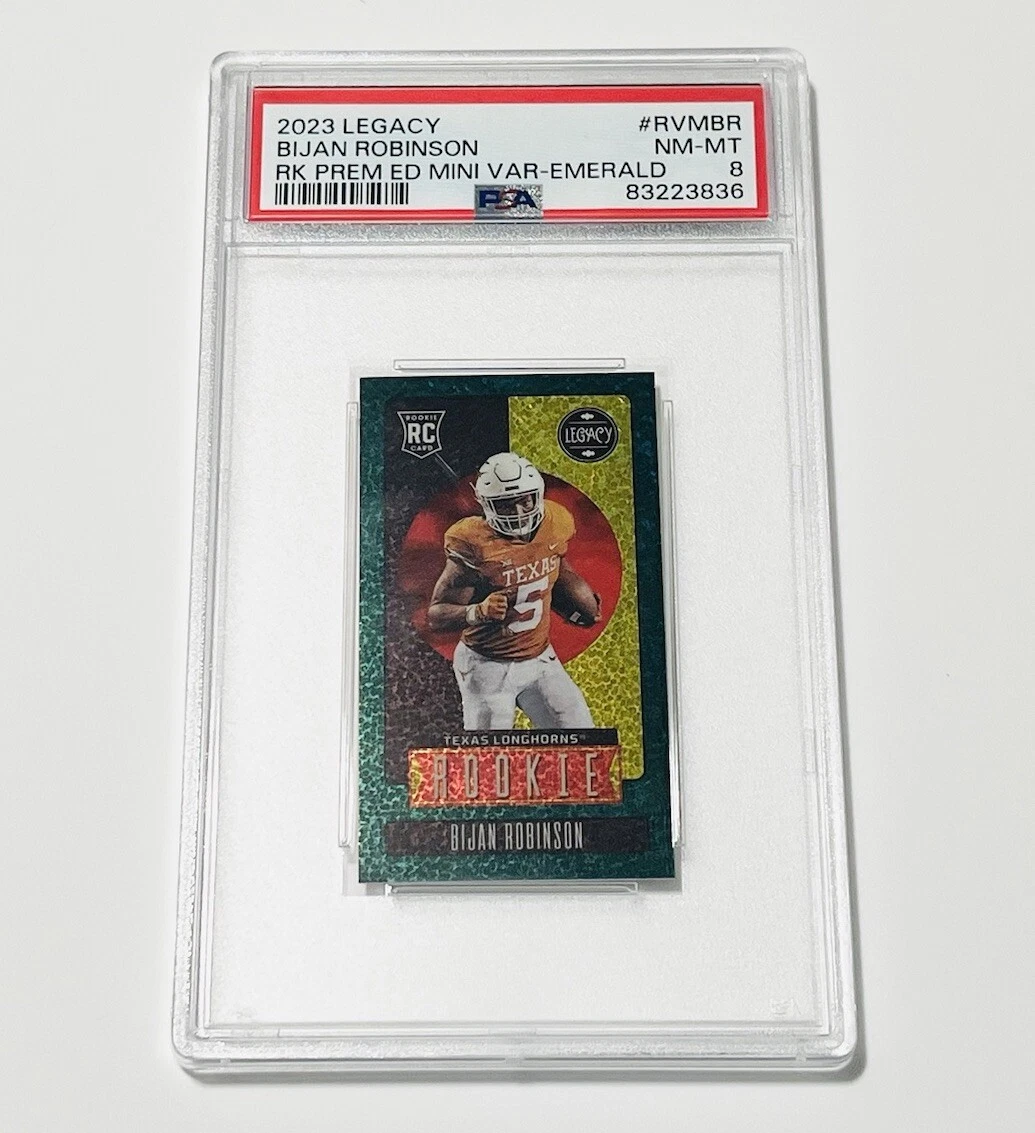 Bijan Robinson Panini Legacy Rookies Premium Edition Mini Variation #RVMBR Emerald