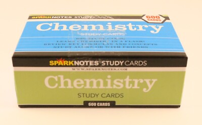 SparkNotes Chemistry Study Cards 600 Flashcards HS Science Boxed Set