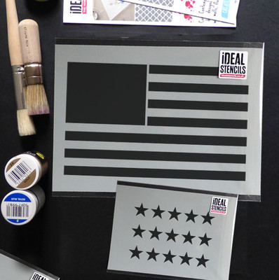 Flagge Schablone U.S.A Star Spangled Banner Wieder Kunst Handwerk Wand Ideal