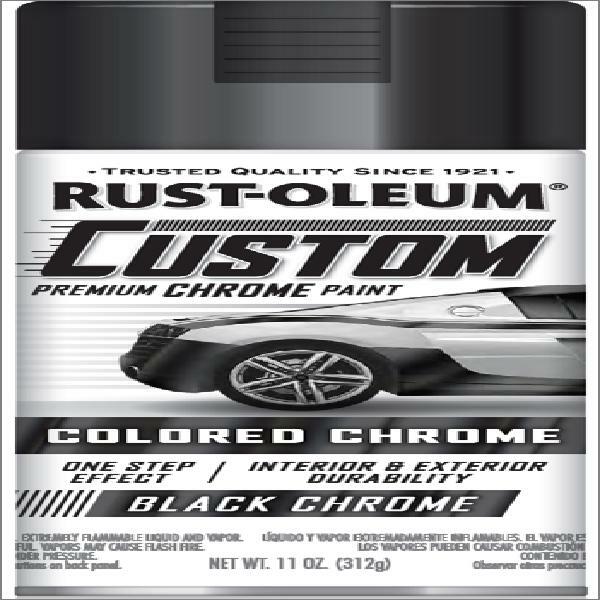 RustOleum Custom Colored Chrome Automotive Spray Paint Black Chrome