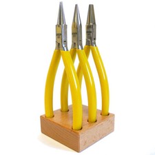 Bergeon 2513 Pliers Set Of 3 Flat, Round Snipe Smooth Jaw