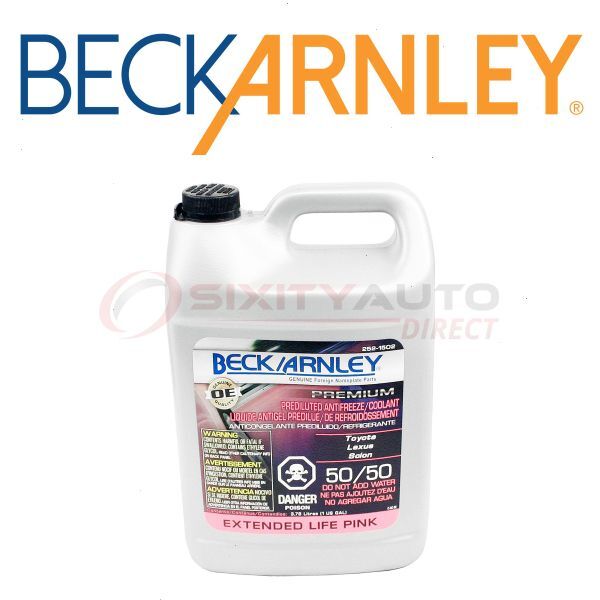 Beck Arnley Engine Coolant Antifreeze for 20012013 Toyota Highlander