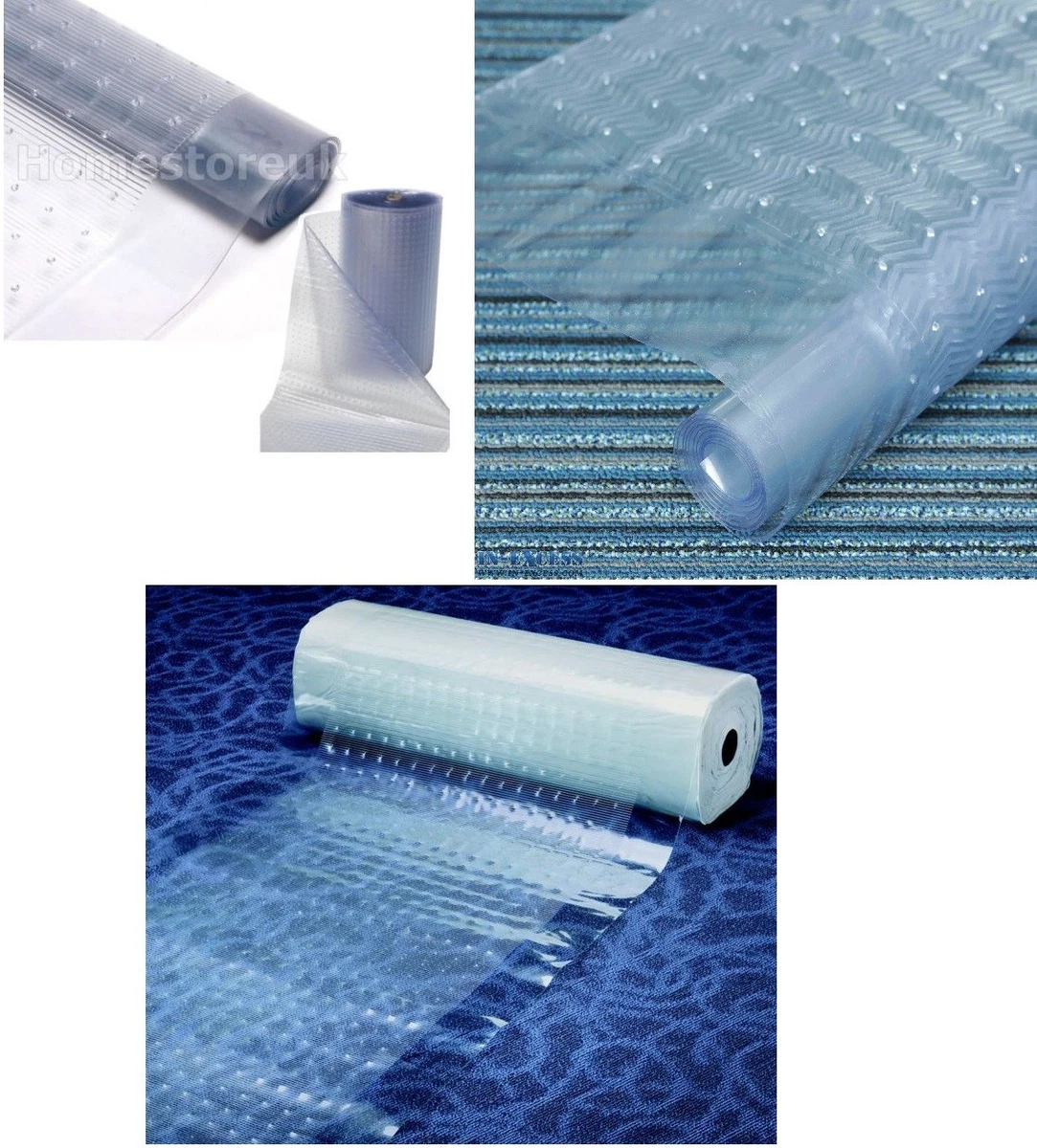 CLEAR CARPET PROTECTOR GUARD RUNNER PLASTIC VINYL ANTI NON SLIP