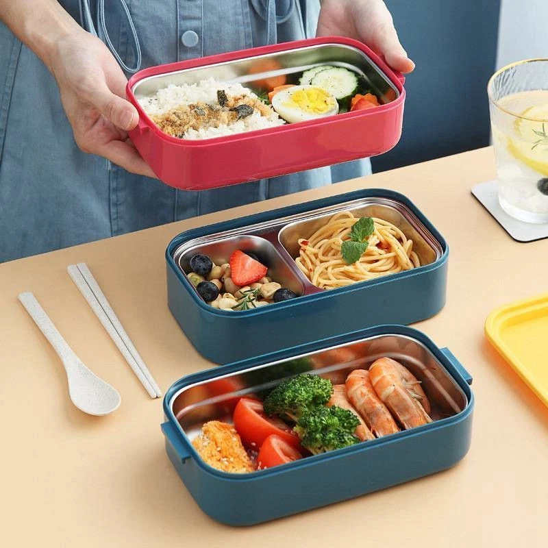 Bento Box Japanese Style Cute Lunch Box Kids Leak-Proof Stainless Steel - Image 2 of 4
