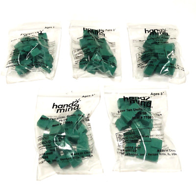 Hand 2 Mind Base Ten Units Green Foam #77065 Pack/20 Homeschool Math (Set of 5)