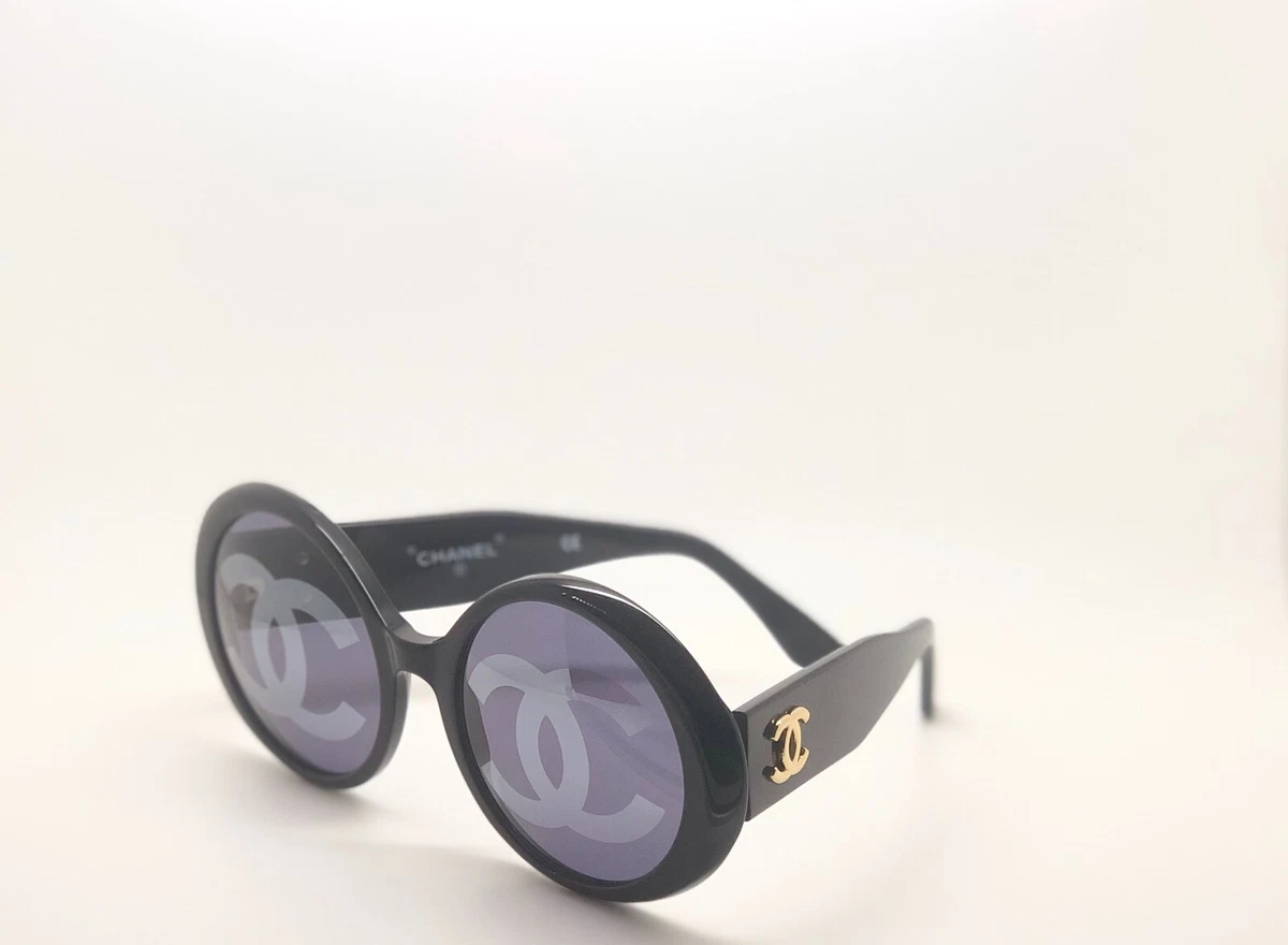 Chanel Round Sunglasses in Black