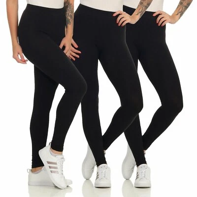 Only Damen Leggings 3er Pack Hose Leggins Sporthose Fitnesshose Damenleggings