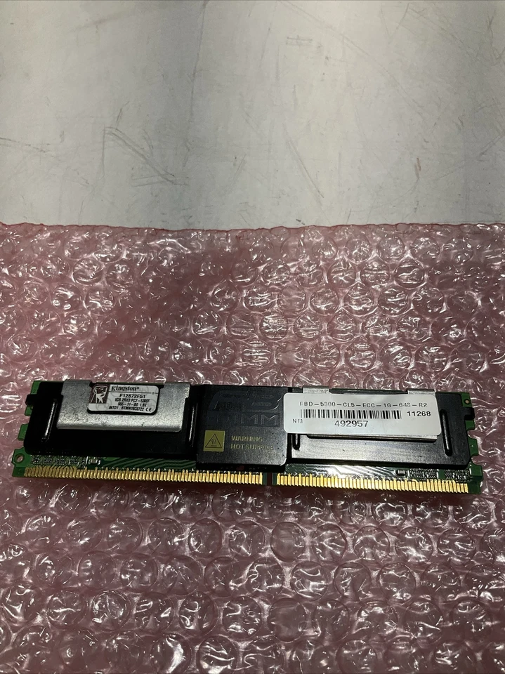 KINGSTON F12872F51 1GB DDR2 FULLY BUFFERED FB ECC PC25300 667Mhz 2Rx8 MEMORY U3S - Image 2 of 4