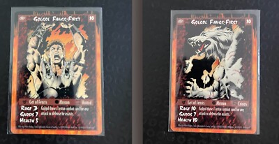 1995 Rage CCG Basic Set Golgol Fangs-First Rare Werewolf