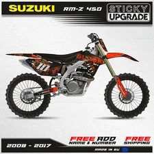 Suzuki RMZ 450 2008 2009 2010 2011 2012 2013 2014 2015 2016 2017 Decals Graphics