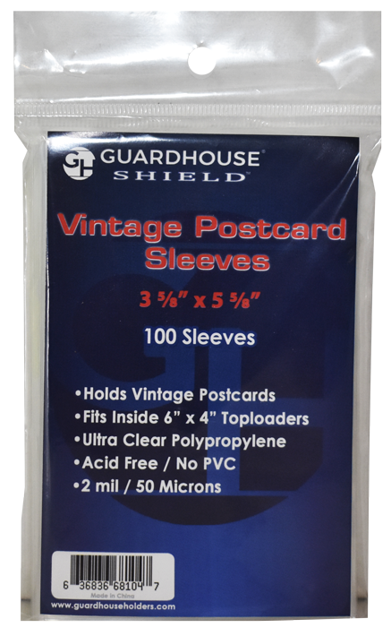 100 X Postcard Sleeves - For Use With Vintage Postcards And