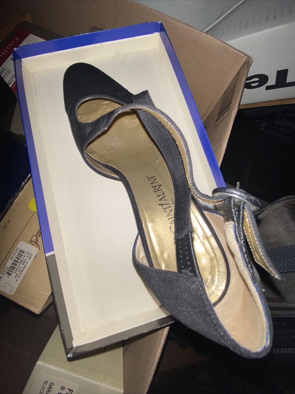 yves saint laurent Maria YSL Cinturino Nero Depute scarpe donna $179